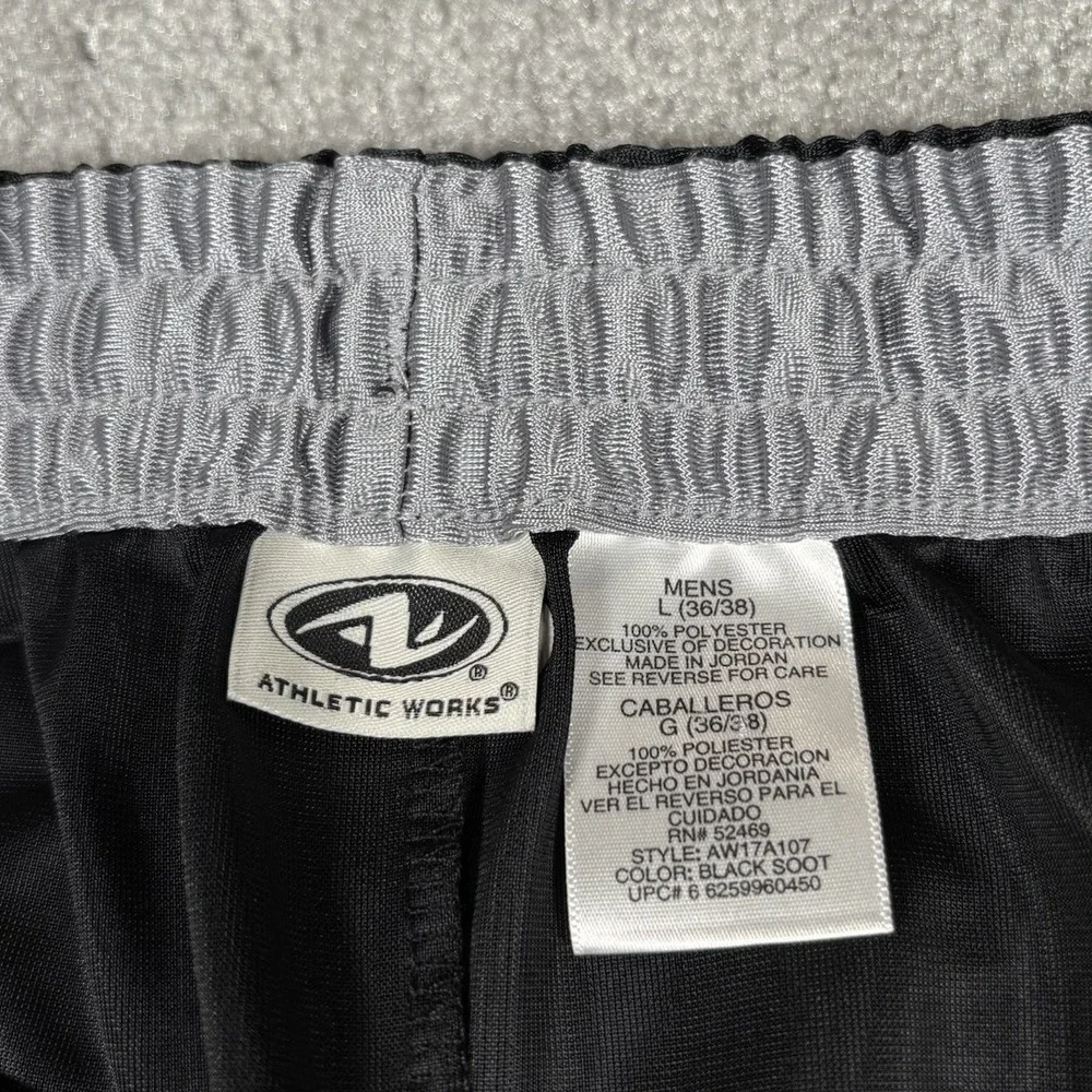 Vintage Athletic Works Shorts Mens XL White Dazzle Shiny Silky Athletic Gym NWT